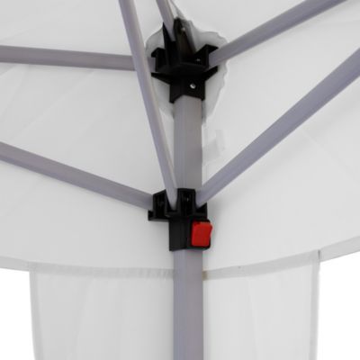 Tonnelle autoportante pliante acier et toit polyester blanc 3 x 3 m