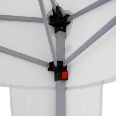 Tonnelle autoportante pliante acier et toit polyester blanc 3 x 3 m