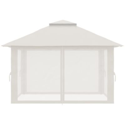 Tonnelle barnum de jardin pop-up pliant 3,92L x 3,92l x 2,83H m sacs de lestage et transport inclus crème