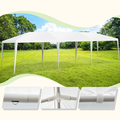 Tonnelle de Jardin 3X9 M  Imperméable Barnum Pliant Tente de Réception pour Mariage Fête