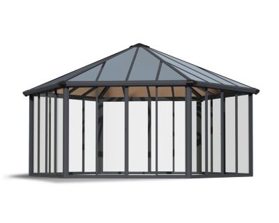 Tonnelle de jardin autoportante fermée Gardam² 5.2x6m Gris