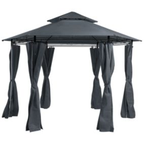 Tonnelle de jardin cm Gris graphite PORTEL