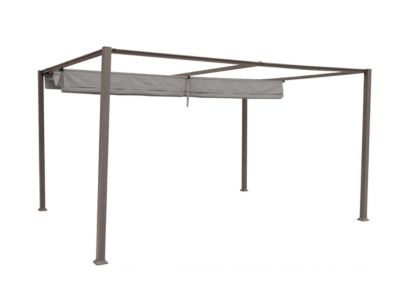 Tonnelle de jardin en aluminium noisette Palmeira 4 x 3 m - Hespéride