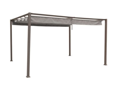 Tonnelle de jardin en aluminium noisette Palmeira 4 x 3 m - Hespéride