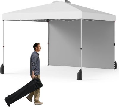 Tonnelle de Jardin Exterieru 3 x 3M,avec Lestage Tente Poids, Paroi Latérale, 286CM, avec Sac roulettes,4 Cordes/Ancres,8 Piquets