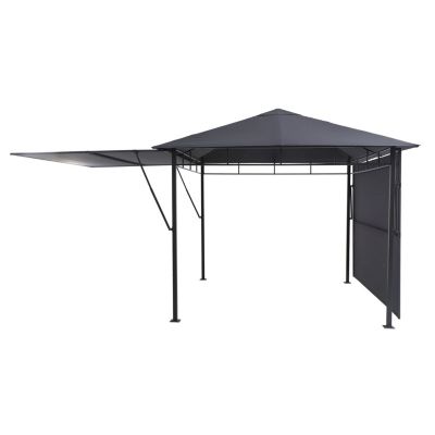 Tonnelle de jardin Omelya - L. 300 x l. 300 cm - Ardoise
