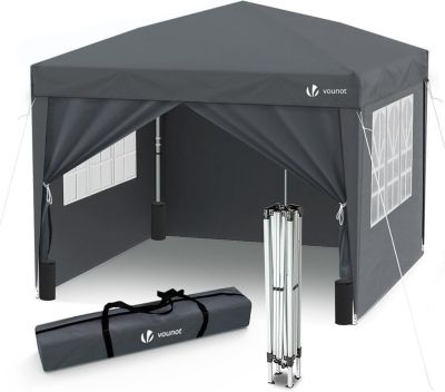 Tonnelle de Jardin Tente 3x3m Pliable avec 4 Côtés et 4 Sacs de Sable Tente Pliante
