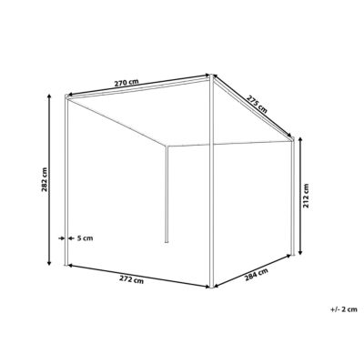 Tonnelle de jardin VIMINO 282 cm 294 cm Métal Beige