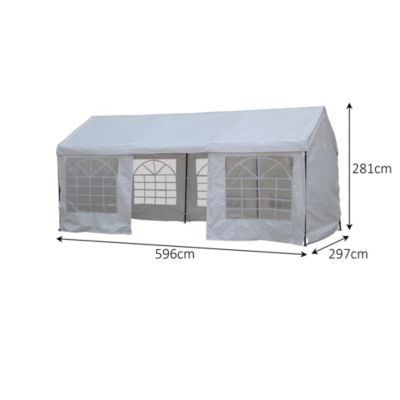 Tonnelle de réception autoportante acier et polyester Blooma Betty 3 x 6 m