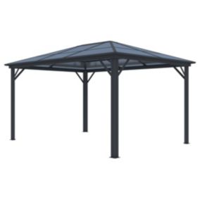 Tonnelle gazebo en aluminium 3 x 3,95 m x 11,8 m² - RADELA