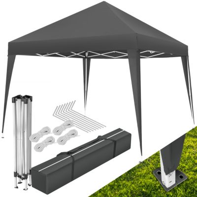 Tonnelle pliable avec parois déperlantes et résistant UV 3 x 3 m gris