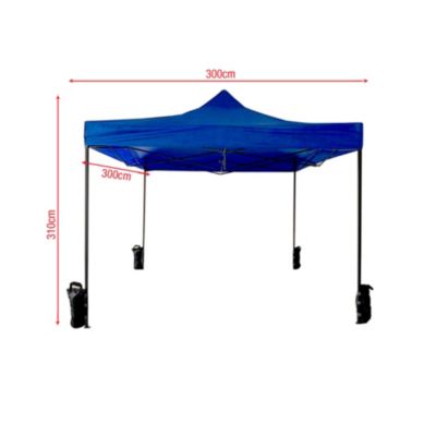 Tonnelle Pliant Bleu 4 Poid Métal Polyester Jardin 3x3 m Rebecca Mobili