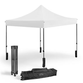 Tonnelle Pliante 3x3m imperméable 320g/m2 Blanche