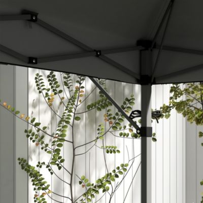 Tonnelle pop-up de jardin barnum pliant 5 x 3 m - sac à de transport à roulettes inclus - acier oxford gris