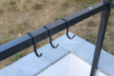 Tonnelle pour barbecue acier et toit polyester Solys 1,80 x 1,30 m