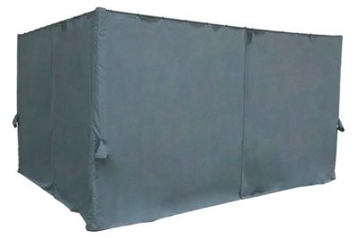Tonnelle rectangulaire "Palmeira" ardoise 4x3m en aluminium traité époxy - Hespéride