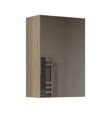 TONNI - Armoire de toilette murale 1 porte - Meuble Salle De Bain avec miroir - 40x22x60 cm - Rangement