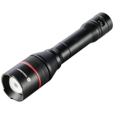 TOOLCRAFT lampe de poche rechargeable 3500 lm, LED COB, zoom réglable, USB-C, IPX7