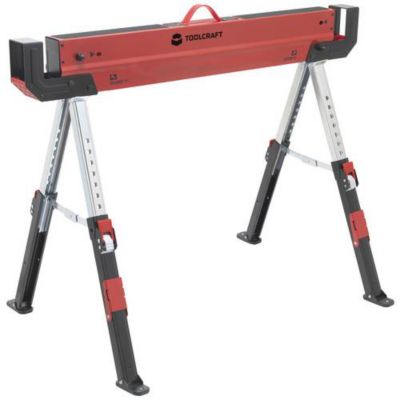TOOLCRAFT TO-7726197 chevalet de sciage acier réglable 300 kg