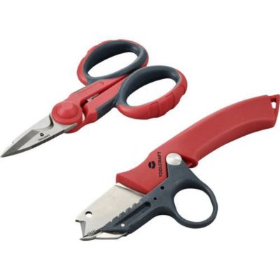TOOLCRAFT TO-9626415 Set de ciseaux coupe-câbles 2 pièces 139 mm et 170 mm