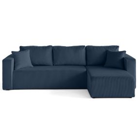 Topaze - canapé d'angle déhoussable réversible 4 places en velours côtelé - Best Mobilier