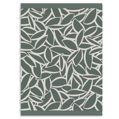 Torchons imprimé végétal vert et blanc l. 50 x L. 70 cm Guy Levasseur, 2 pièces