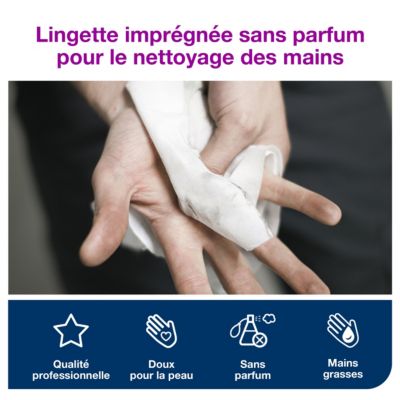 Tork Lingettes humides pour Nettoyage des mains blanc W14, 4 x 58 lingettes, 190692
