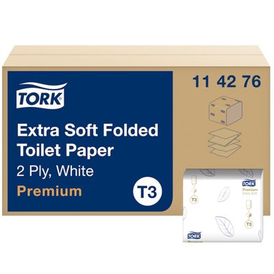 Tork Papier Toilette Feuilles extra-doux blanc T3, Premium, 2 plis, 30 x 252 feuilles, 114276