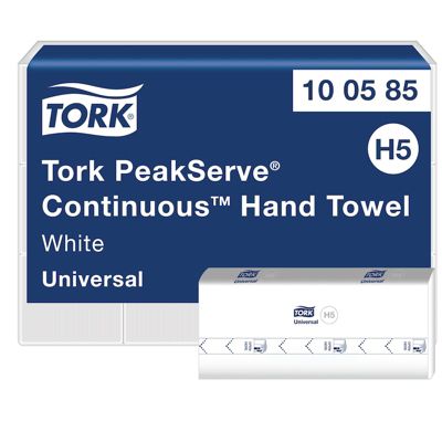 Tork PeakServe Essuie-mains continus™ blancs H5, Universal, comprimés, 12 x 410 feuilles, 100585