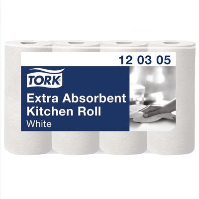 Tork Rouleau Essuie-tout extra-absorbant blanc, Premium, 3 plis, 48 x 12,2 m, 120305