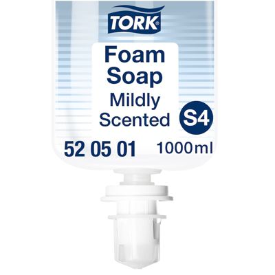 Tork Savon mousse Mains - Senteur douce S4, réduit la consommation, 6 x 1000 ml, 520501