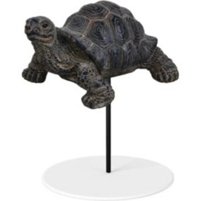 Tortue en résine 10 x 7 x 5 cm sur socle