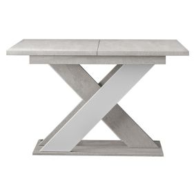 Tosca - table à manger extensible - gris et blanc - 4 à 6 personnes - Best Mobilier