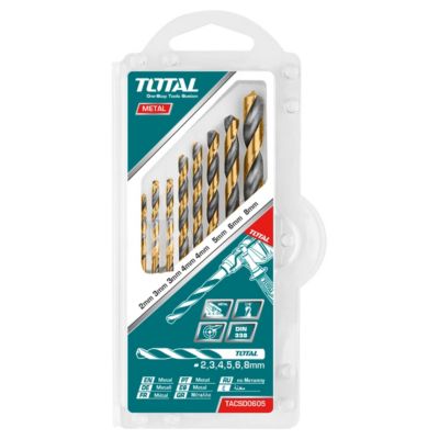 TOTAL - Jeu de 8 forets pour métal  TACSD0801 - HSS