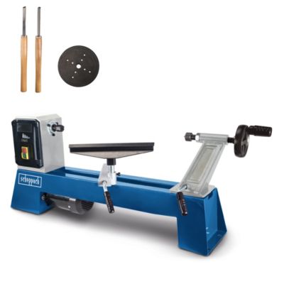Tour à bois DM500T Scheppach - 400W - hauteur du banc 175 mm - M18 - 890-2600 tr/min - longueur max de la pièce 500 mm
