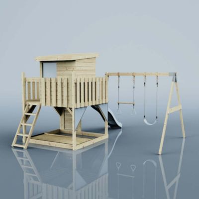 Tour de jeux PolarPlay Björn Aire de jeux portique bois avec balançoire ...