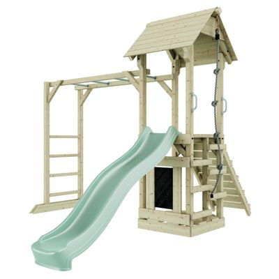 Tour de jeux PolarPlay Lund Aire de jeux portique bois avec toboggan & échelle d'escalade