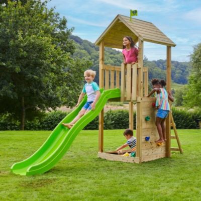 Tour de jeux toboggan SKYWOOD en bois H270cm marron