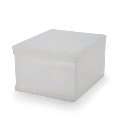 Tour en plastique 1 tiroir Kontor transparent H. 21,5 x L. 39 x P. 32 cm