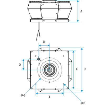 Tourelle refoulement vertical TAVA 280 M4 - ALDES - 11024117
