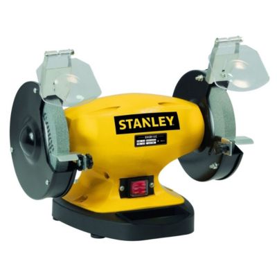 Touret a meuler STANLEY 330W 150 mm double meule grain 36 60 moteur induction affutage atelier