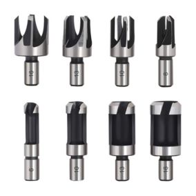Tourillon Bois 8PCS HSS Foret Bois Fraise à Bouchonner Bois outil de coupe bois Mèches des Bouchons Wood Plug Cutter Drill Bits 6