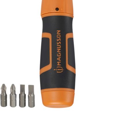 Tournevis à cliquet et 6 embouts Magnusson