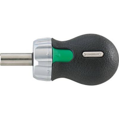 Tournevis à cliquet 1/4" 4008-2, manche ergonomique bi-composants, mécanisme 48 dents, rangement pour 6 embouts.