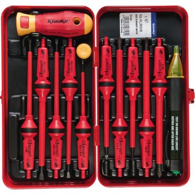 Tournevis de sécurité E-smart-Box - Coffret de 13 pièces - Klauke