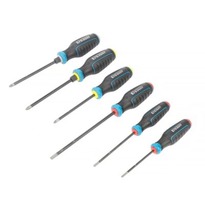 Tournevis Erbauer pointes sablées, 6 pièces