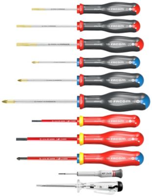 Tournevis Facom Protwist - En coffret, 11 pièces