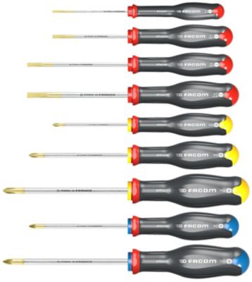 Tournevis Facom Protwist - En coffret, 9 pièces