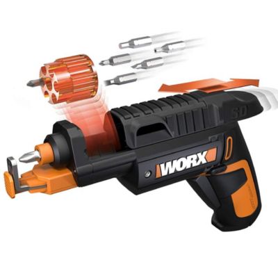 Tournevis électrique 4V WORX - WX255 (barillet d'embouts interchangeables, 5 embouts et 1 foret, compact et léger)