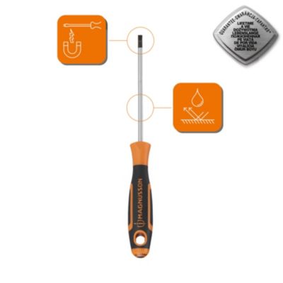 Tournevis plat Magnusson 100 x 4mm noir et orange